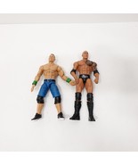 WWE Action Figures Lot – John Cena 2012 &amp; The Rock 2017 Mattel Wrestling... - $328.58 MXN