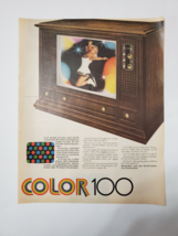 1970 Zenith Color 100 Vintage Print Ad Chromacolor Cabinet Style TV - £7.81 GBP