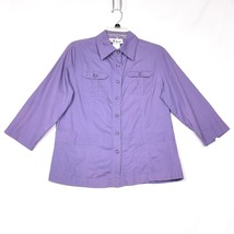 NTouch Women&#39;s Purple Blouse Shirt Size 6 Button Up - £12.29 GBP