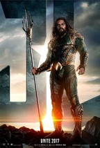 2017 Justice League Movie Poster 11X17 Aquaman Jason Momoa Arthur Curry DC - £9.08 GBP