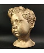 3/4 Bust Of Boy By Gebroeders Van Paridon, Neth. Gold Over Plaster c.191... - $1,746.77 MXN