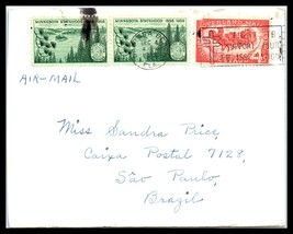 1958 US Air Mail Cover - Daytona Beach, Florida to Sao Paulo BRAZIL U4 - £2.34 GBP