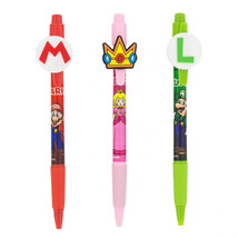 Super Mario Bros. and Peach Icons 3 Pack Pen Set Multi-Color - £9.89 GBP