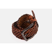 The Grand Woven Tan Color Leather Belt image 4