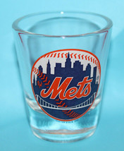 New York Mets MLB Standard Shot Glass Clear Hunter Baseball Logo Free Shipping  - £12.00 GBP
