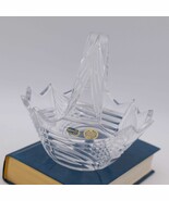 7.5” Bohemia Lead Crystal Glass Basket  24% PBO Czech Republic - $46.16 CAD