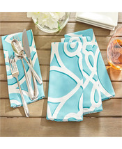 Elrene Chase Geometric Stain Resistant Indoor Outdoor 17&quot;X 17&quot; Napkin - Set of 8 - $24.99