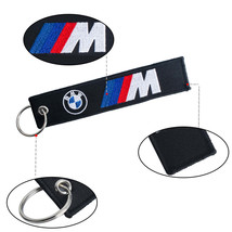 Brand New Jdm Bmw M Power Black Double Side Racing Cell Holders Keychain Univers - $10.00
