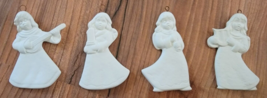 Set Of Four Vintage Goebel Ornaments Angel Musicians Bisque Finish - £13.58 GBP