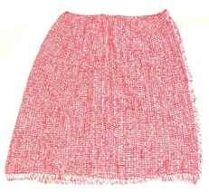 Vintage Skirt W Worth Red Fringed Checked 0 Cotton Wool Blend plaid USA ... - $17.77