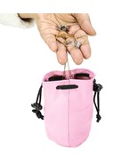 Soft Leather PinK Drawstring Bag Potli for Coin, Medicine,Candy Pouch fo... - £8.56 GBP