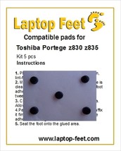 Laptop Feet for Toshiba PORTEGE Z830/Z835/Z930/Z935 comp.set( 5p self ad... - $12.00