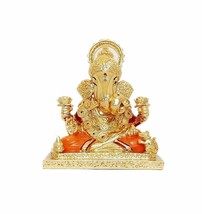Decor Ganesh Idols Gold Plated dagdusheth ganpati murti for Car - £35.03 GBP