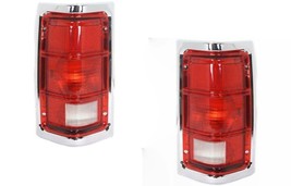 Chrome Tail Lights For Dodge Ramcharger Truck 1981-1993 Left Right Pair - £73.07 GBP