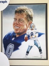 1995 Troy Aikman Dallas Cowboys Framed Kelly Russell Lithograph Print - £11.71 GBP