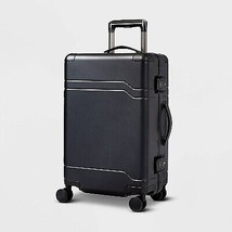 Signature Hardside Trunk Carry On Spinner Suitcase Black - Open Story - $193.99