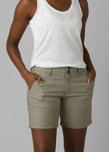 Womens 6 PrAna New NWT Sage Khaki Hike Shorts Pockets Trail Organic Alan... - £76.99 GBP
