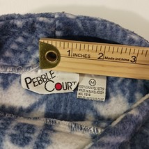 Pebble Court Men's White & Blue 3/4 Sleeve Pullover Sweatshirt Size Medium image 3