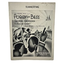 Summertime Sheet Music Porgy &amp; Bess 1935 George Gershwin Dubose Heyward - £14.06 GBP