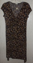 New! Womens Maurices Studio Y Brown Print Knit Dress Size M - £20.14 GBP