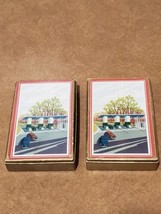 2 Decks Vintage Howard Johnson&#39;s New Jersey Turnpike Playing Cards 1950&#39;... - £38.69 GBP