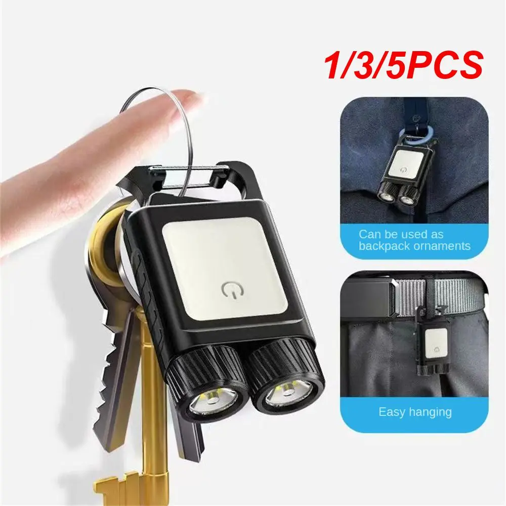 Small Keychain Flashlight Rechargeable Flash Lantern Portable Mini Work Light - £14.01 GBP+