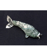 Dollar Origami KOI FISH Made with REAL MONEY Handmade Animal Cash Gift Idea - $545.02 MXN