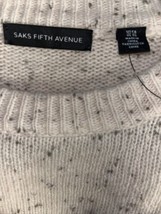 Saks Fifth Avenue Men&#39;s Beige Gray Splashes Wool Sweater Sz XL NEW - £44.03 GBP