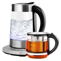 Ovente Glass Electric Kettle Hot Water Boiler 1.7 Liter ProntoFill Tech Portable - £68.80 GBP