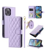 for iPhone 15 (Color: Beige) Leather Wallet Strap Removable FLIP Magneti... - $52.00