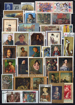 Art Stamp Collection Used All Different Portraits Asian Art ZAYIX 1024S0500 - £6.38 GBP