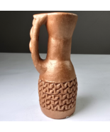 African Art Hand Made Pottery Small Terracotta Pitcher Décor 6in - $1,140.41 MXN