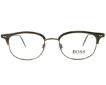 HUGO BOSS Brille Rahmen HB11004 BR Brown Rund Clubmaster Voll Felge 49-1... - £52.35 GBP