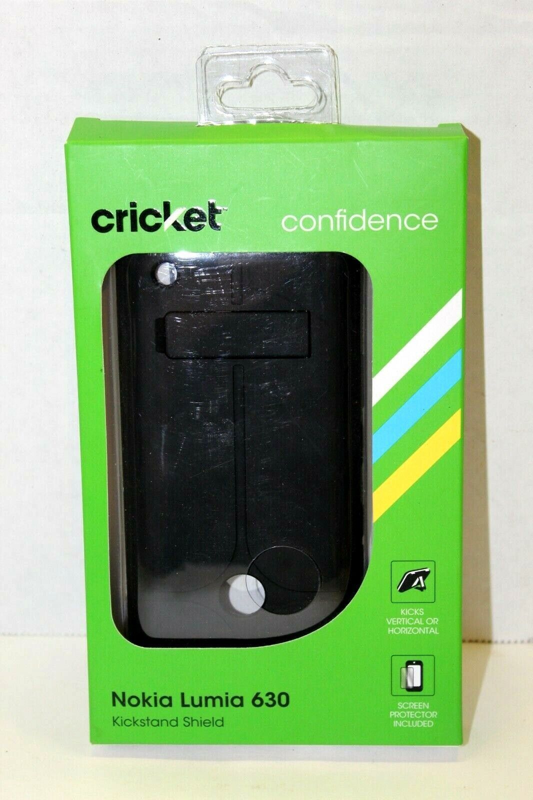 Cricket Nokia Lumia 630 Matte Black Kickstand Shield Case & Screen Protector  - $9.90