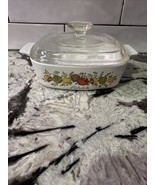 Corning Ware A-1-B L&#39;Echalote Spice of Life 1 Quart Casserole with Pyrex... - $30.84 CAD