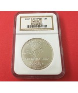 2002 P NGC MS70 Salt Lake City Olympics Winter Games Commemorative Silve... - $97.95