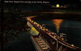POSTCARD-THE Night View, Bagnell Dam and Lake of the Ozarks, MO Postcard-Bk31 - £2.71 GBP