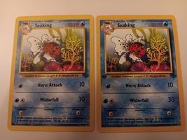 Pokemon 1999 Jungle Series Seaking 46 / 64 Set Of 2 - 1 FE / 1 Reg NM Cards - $19.99