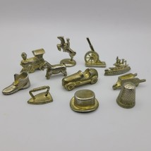 Monopoly Deluxe Edition Gold Silver Metal Pieces 11 Replacement Token Train Ship - £6.85 GBP