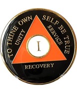 Recovery Mint 1-40 Year AA Medallion Orange &amp; Black Tri-Plate Chip - €16,28 EUR