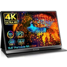 4K Portable Monitor - 15.6" 3840X2160 Uhd Dual Usb-C Laptop Monitor,Game Monitor - £273.35 GBP