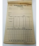 Salesman Order Book Shelby Salesbook Wardan Manufacturing Vintage 1950s - $18.95