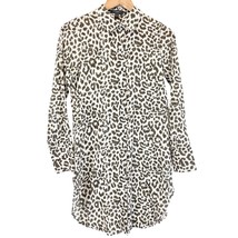 J. Crew Womens XXS Beach Shirt Cover-Up 100% Cotton Leopard Print Button... - £27.00 GBP