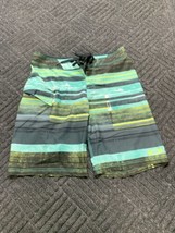 Men&#39;s Oakley Tie Front Board Shorts size 31 Tropical Color Side Pocket - $13.10