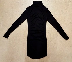 Express Women Woman Cotton Spandex Black Turtleneck Sweater Dress Small ... - £27.96 GBP