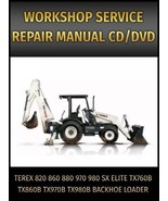 Terex 820 860 880 970 980 TX760B TX860B TX970B Backhoe Loader Service Ma... - $420.26 MXN