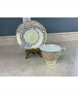 Colclough Bone China England Gold Flowered With Cream Base Tea Cup And S... - $278.18 MXN