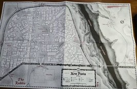 Custom Black And White Avalon Hill New Pavis Town Map - $31.67