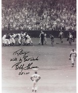 BOBBY THOMSON Signed 8&quot; x 10&quot; Photo GIANTS vs. DODGERS Oct. 3, 1951 Home... - $30.50 CAD