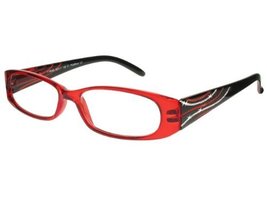 GL2096RED Harmony Red &amp; Black Sparkly +2.0 Reading Glasses Goodlookers - £12.61 GBP